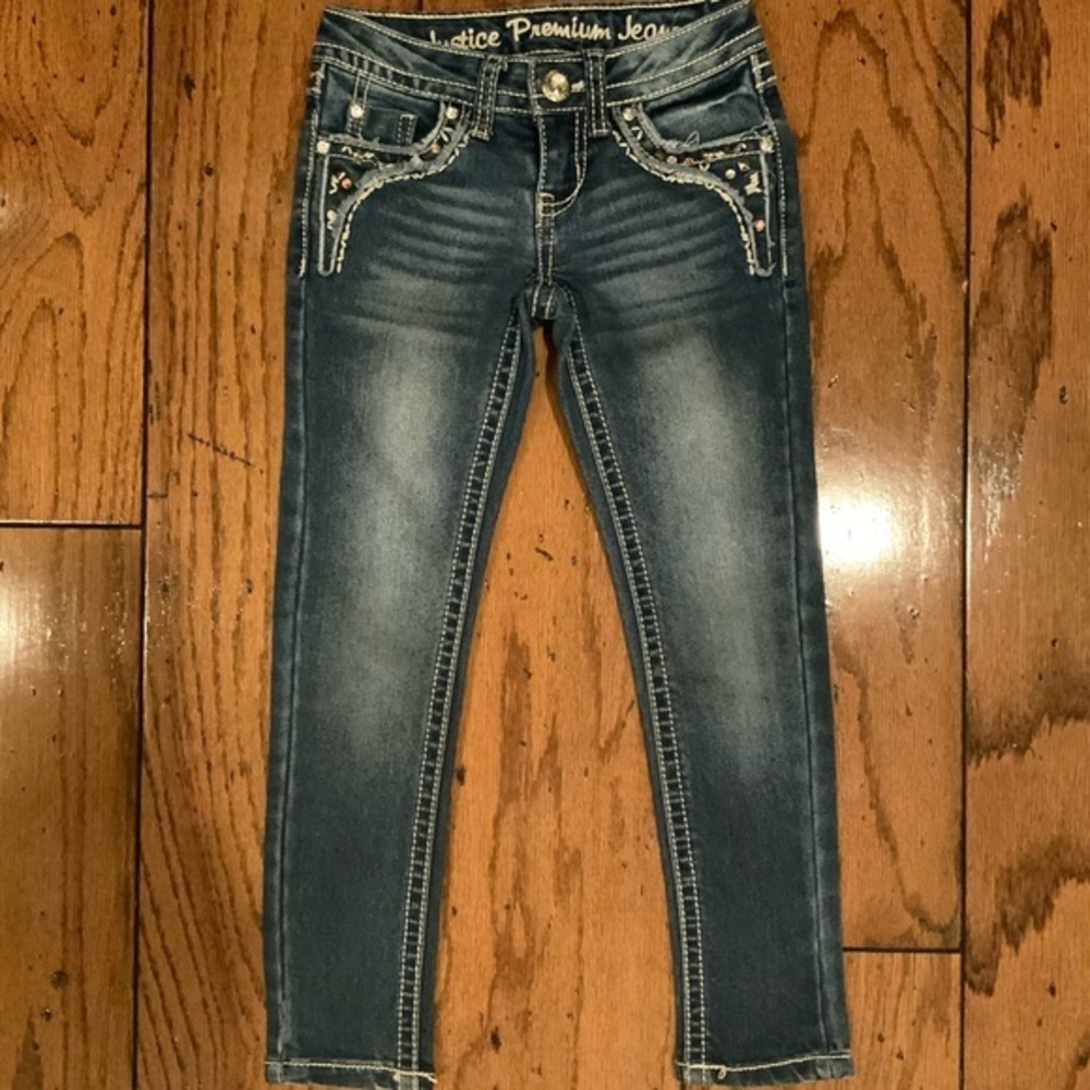 🔥 Like New 🔥 Justice Rhinestone Jeans
